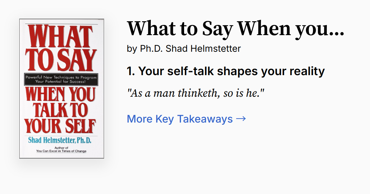 What To Say When You Talk To Yourself Audiobook Free What to Say When You Talk to Yourself | ملخص, Quotes, FAQ, Audio