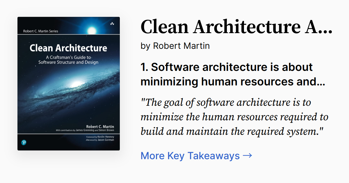 Clean Architecture | Summary, Quotes, FAQ, Audio