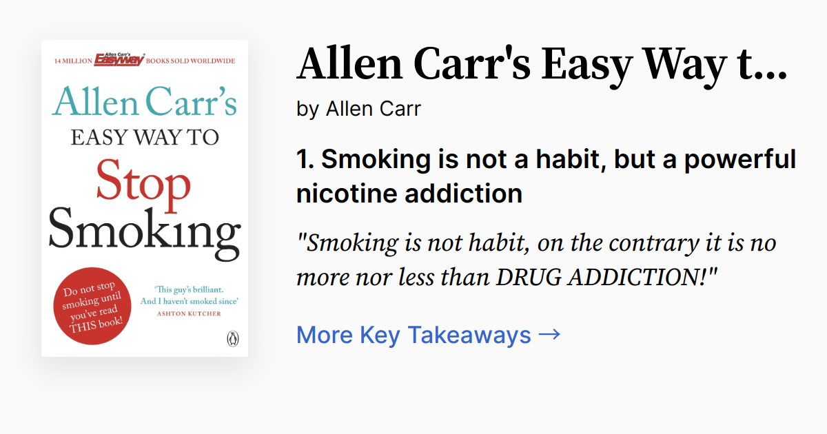 The easy way to stop smoking summary quotes faq audio