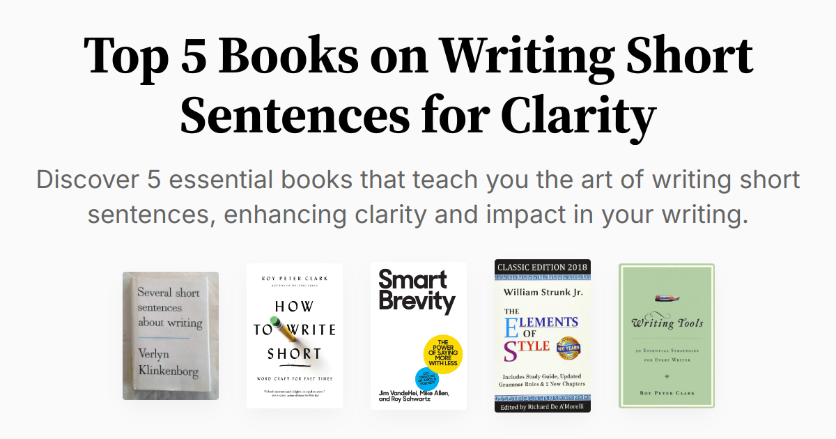Top 5 Books on Writing Short Sentences for Clarity Summary & Audio